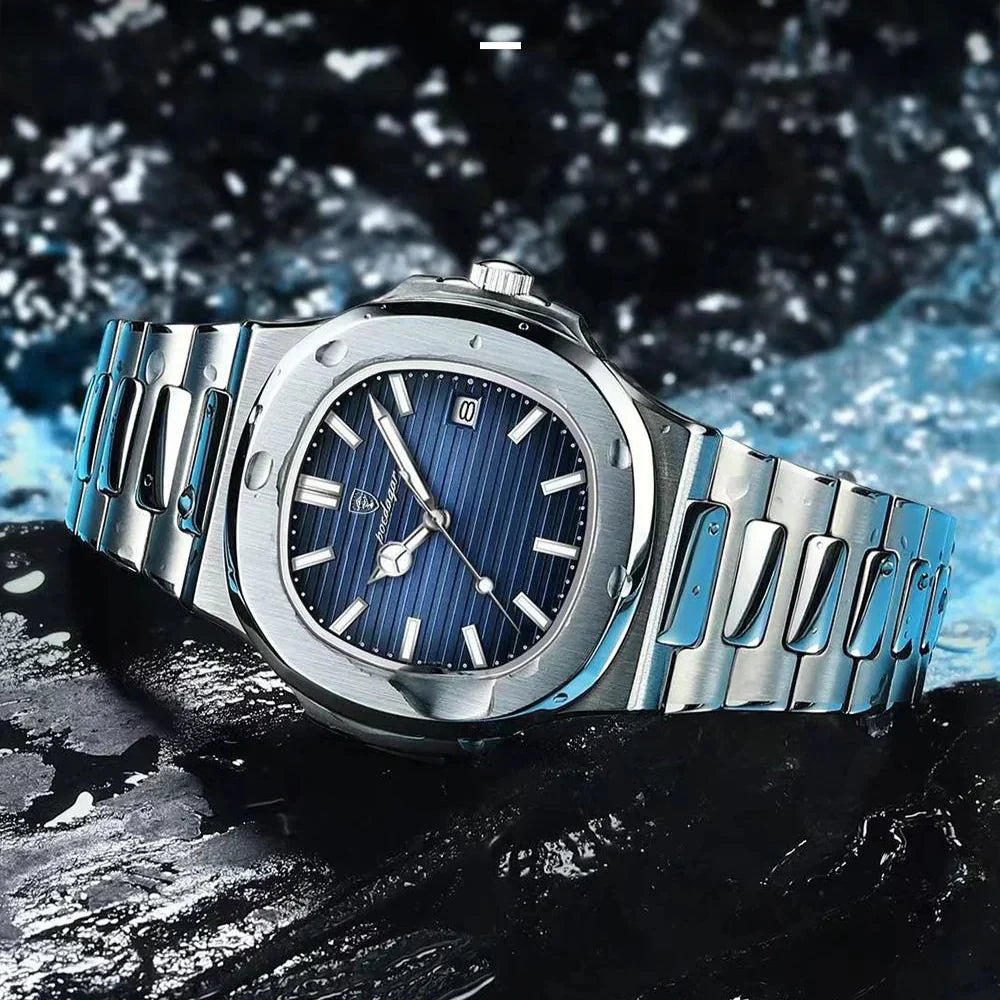 ساعة POEDAGAR الرجالية فاخرة بتفاصيل استثنائية