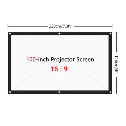 شاشة بروجكتر قماشية قابلة للطي 100 بوصة KSA