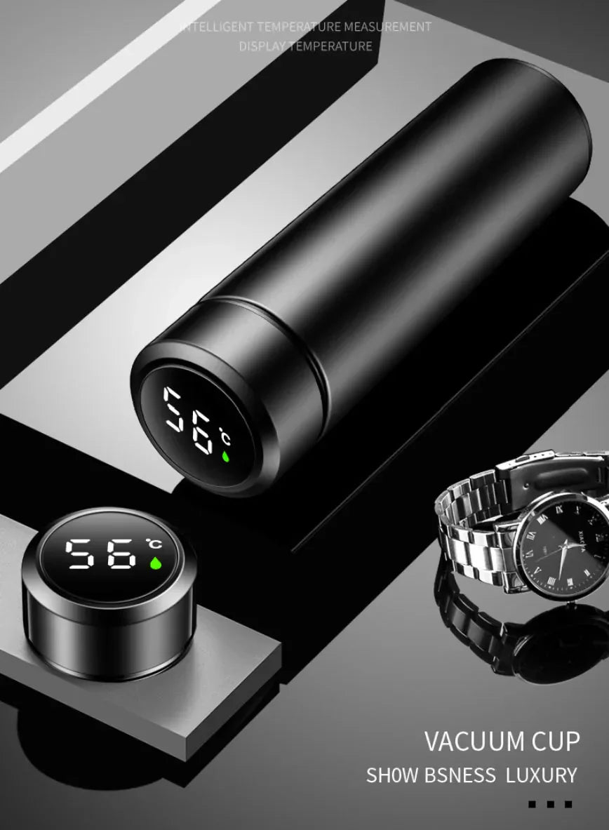 كوب عازل ذكي مقاوم للصدا مع شاشة رقمية