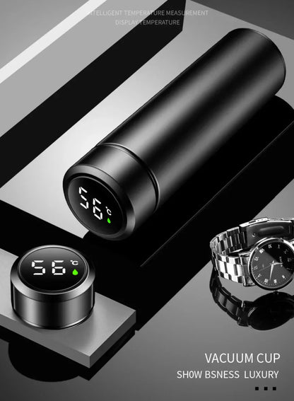 كوب عازل ذكي مقاوم للصدا مع شاشة رقمية