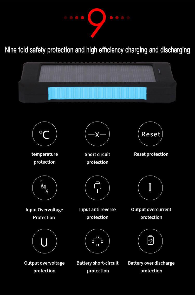 باور بانك بالطاقة الشمسية مقاوم للماء - Makfool