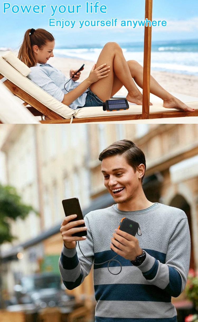 باور بانك بالطاقة الشمسية مقاوم للماء - Makfool