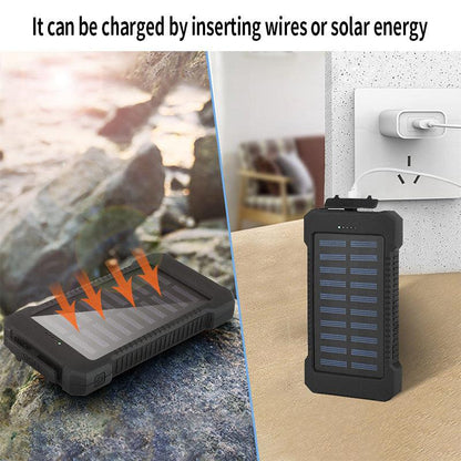 باور بانك بالطاقة الشمسية مقاوم للماء والغبار - Makfool