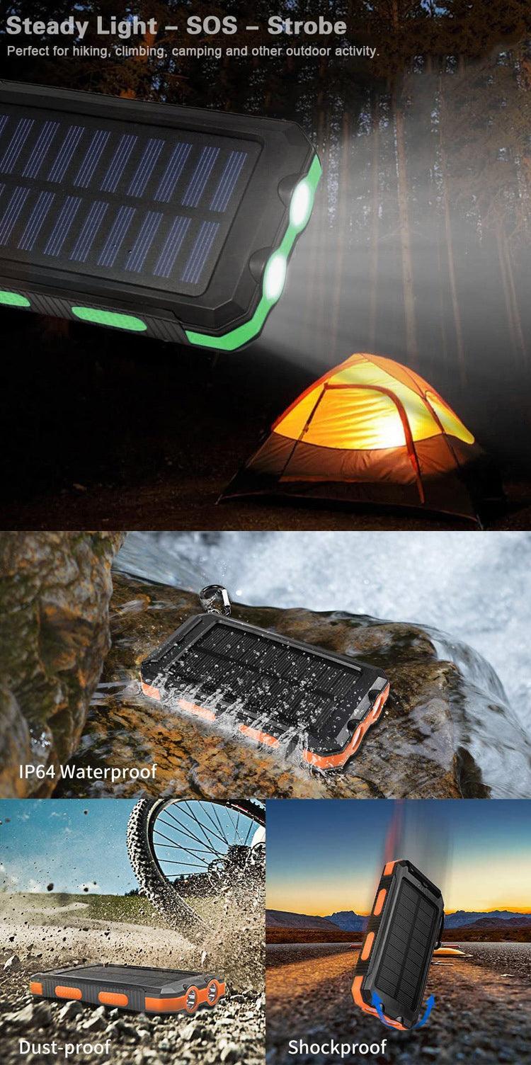 باور بانك بالطاقة الشمسية مقاوم للماء والغبار - Makfool