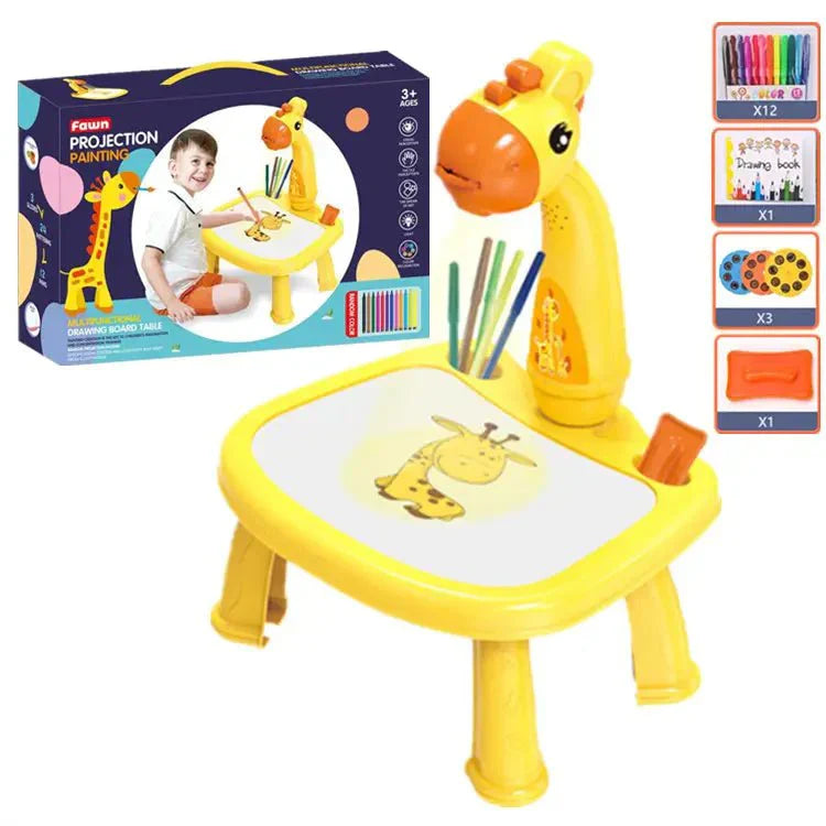 بروجيكتور مع طاولة رسم مميزة للأطفال - Makfool