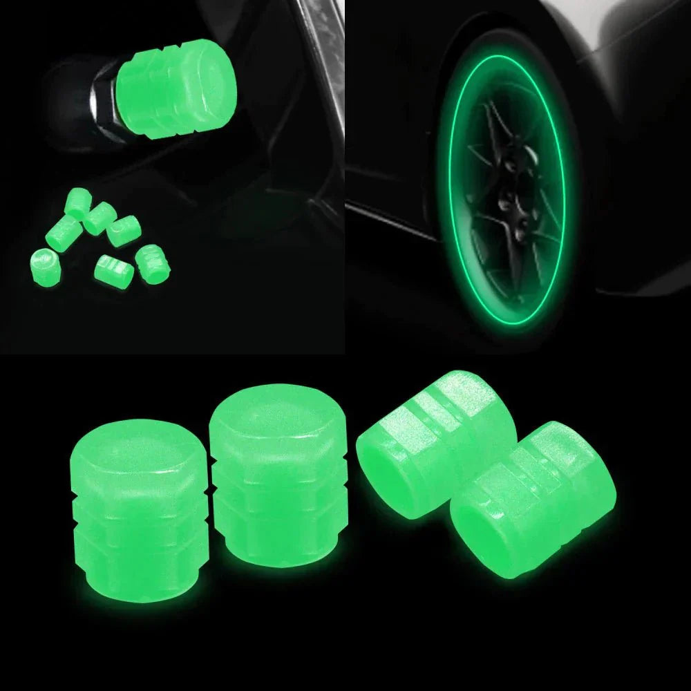 غطاء صمام الإطار اللامع - 12 قطعة UAE - Makfool