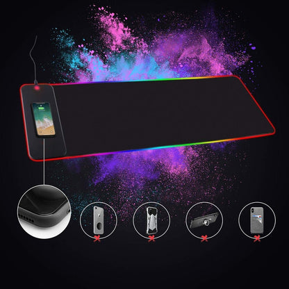 لوحة ماوس مضيئة بخاصية الشحن اللاسلكي - Makfool
