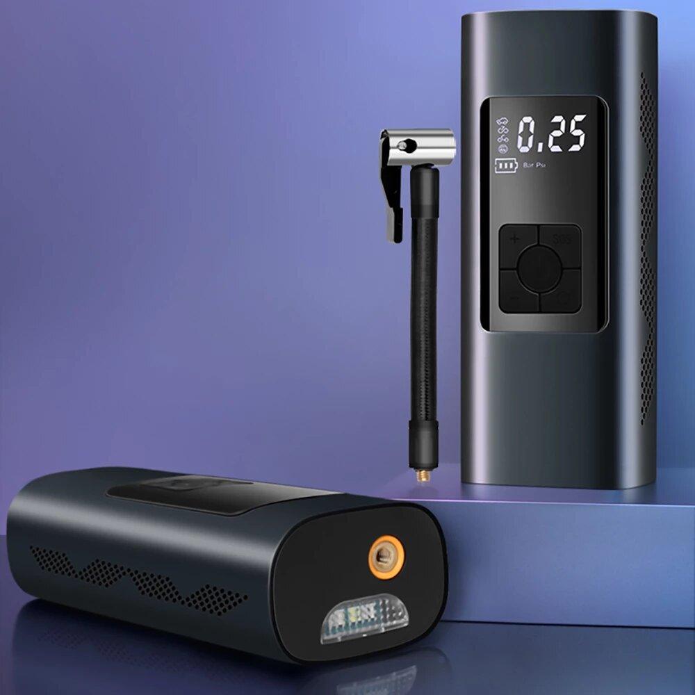 منفاخ عجلات السيارة المحمول مع مقياس ضغط رقمي - Makfool