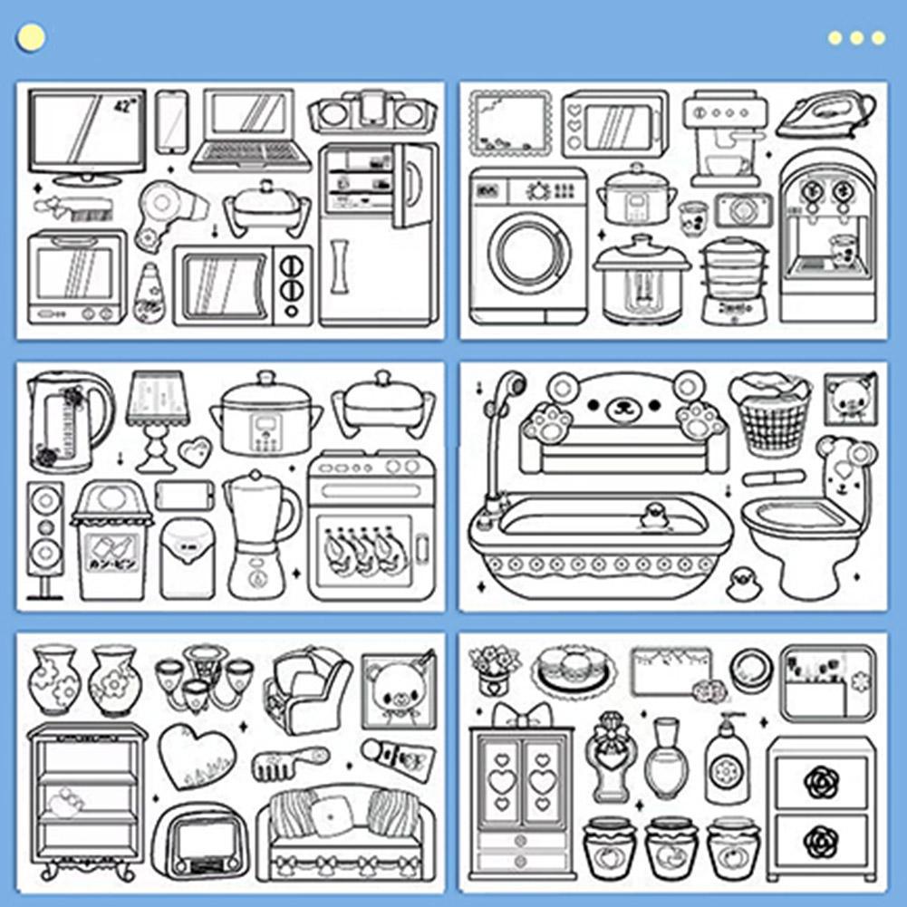 رول وتجليد أوراق التلوين اللاصق (عدد 2) - Makfool