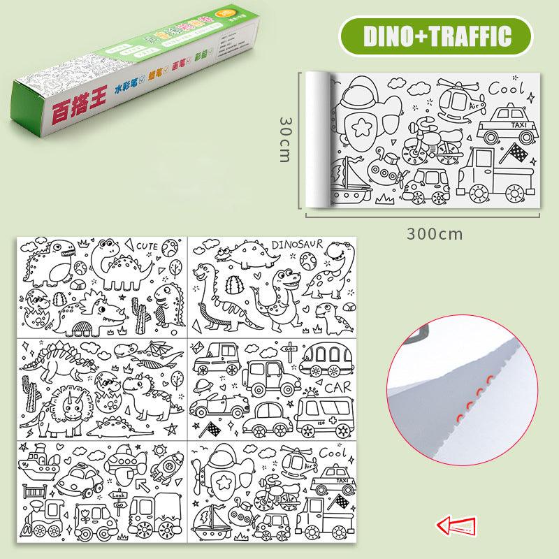 رول وتجليد أوراق التلوين اللاصق (عدد 2) - Makfool