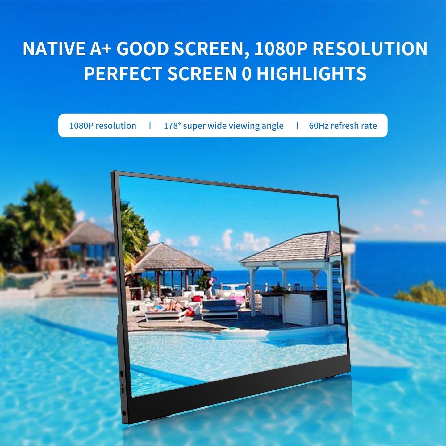 شاشة محمولة عالية الجودة 15.6 بوصة تشبك على جميع الاجهزة الذكية - Makfool