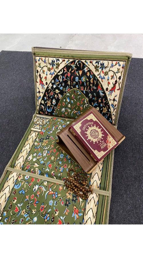 سجادة الصلاة قابلة للطي مع مسند مريح للظهر - Makfool