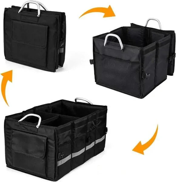 صندوق تخزين متعدد الوظائف للسيارة مع غطاء قابل للإزالة - Makfool