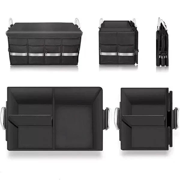 صندوق تخزين متعدد الوظائف للسيارة مع غطاء قابل للإزالة - Makfool